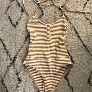 Striped bodysuit